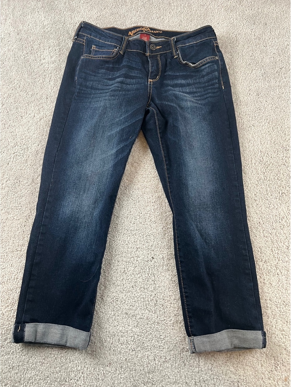 Arizona Jean Company Super Low Retro Jeans Women’s Juniors Size 7 Dark Wash